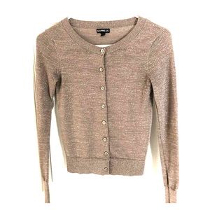 Tan sparkly express cardigan